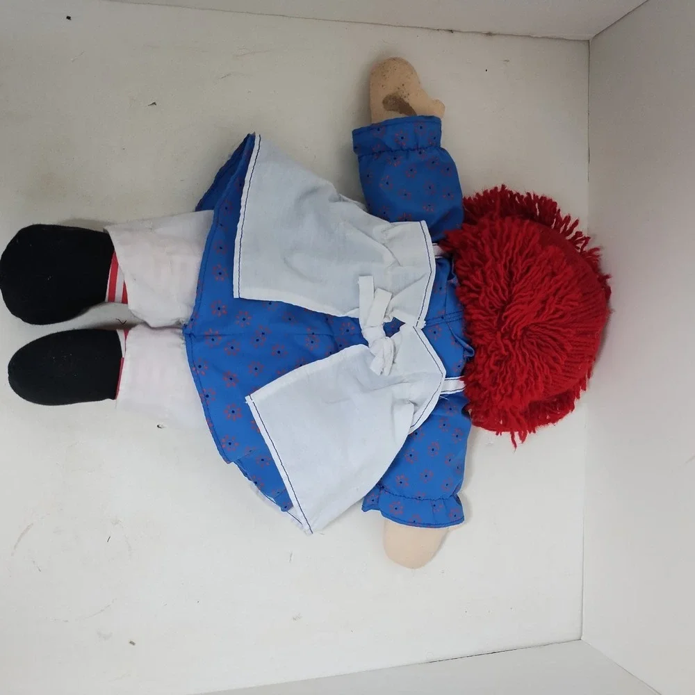 Raggedy Ann Russ Applesauce Brand 16 Inch Plush Stuffed Doll‎ Yarn Hair